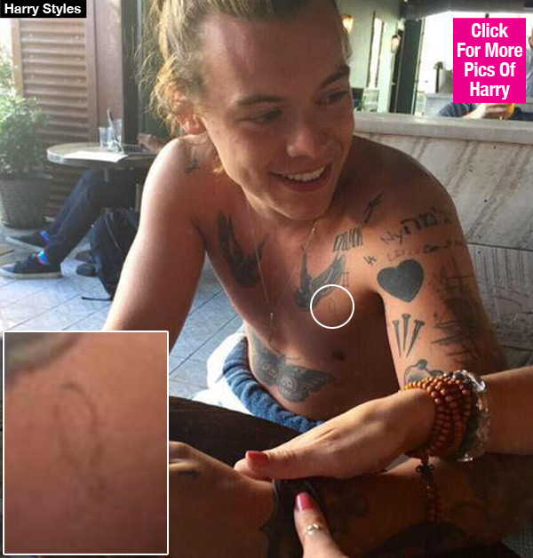 Harry Styles Broken Heart Tattoo