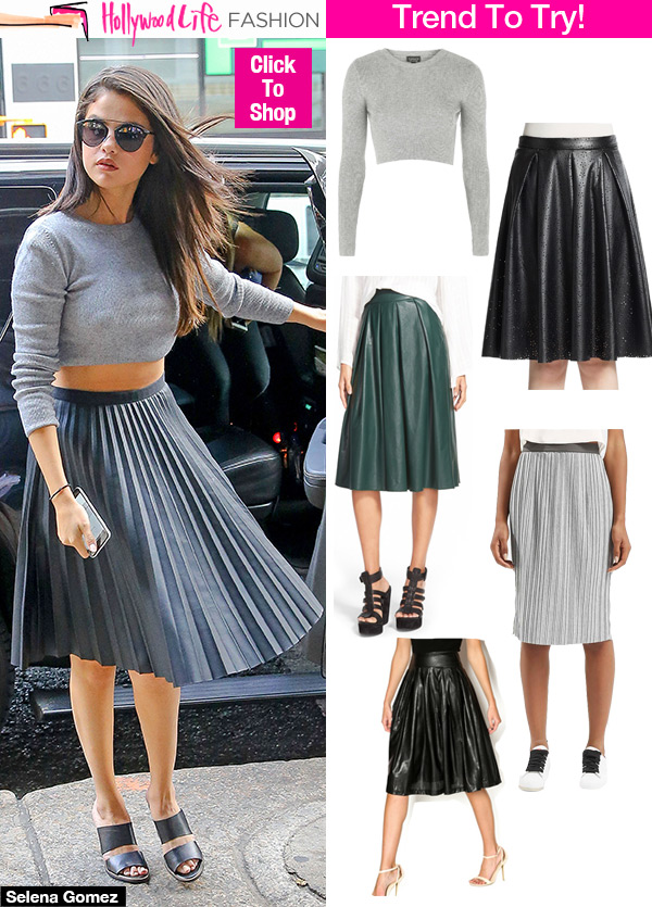 selena gomez midi skirt