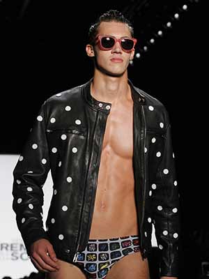 model on catwalk