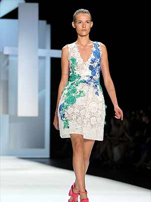 model on catwalk