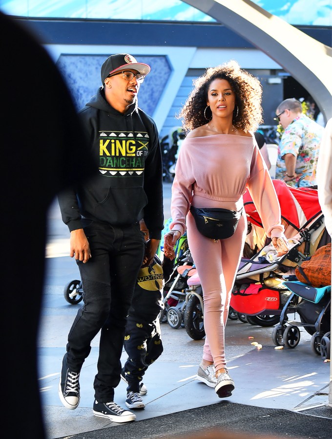 Nick Cannon & Brittany Bell take their son out for a fun day at Disneyland