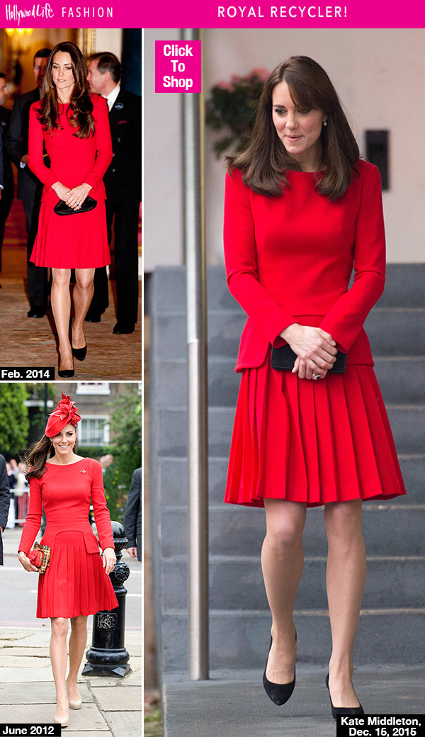 kate middleton red dress recycles