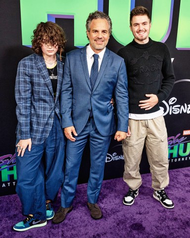 Bella Ruffalo, Mark Ruffalo, Keen Ruffalo
'She-Hulk: Attorney at Law' TV show premiere, El Capitan Theater, Los Angeles, California, USA - 15 Aug 2022