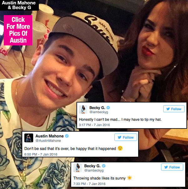 Austin Mahone Becky G Throwing Shade