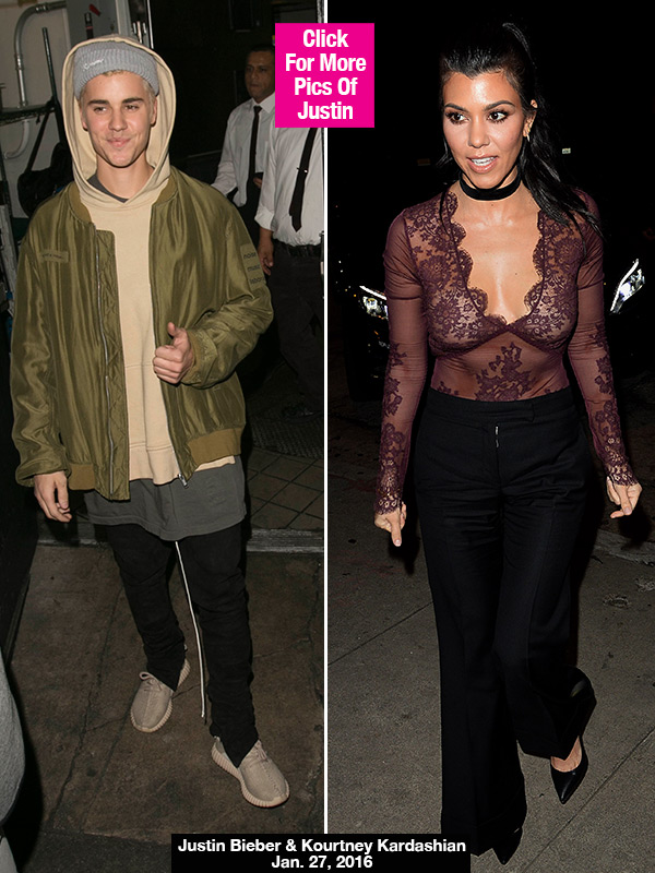 Justin Bieber Kourtney Kardashian Hooking Up