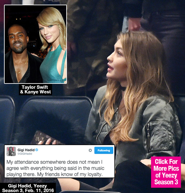 Gigi Hadid Defends Taylor Swift