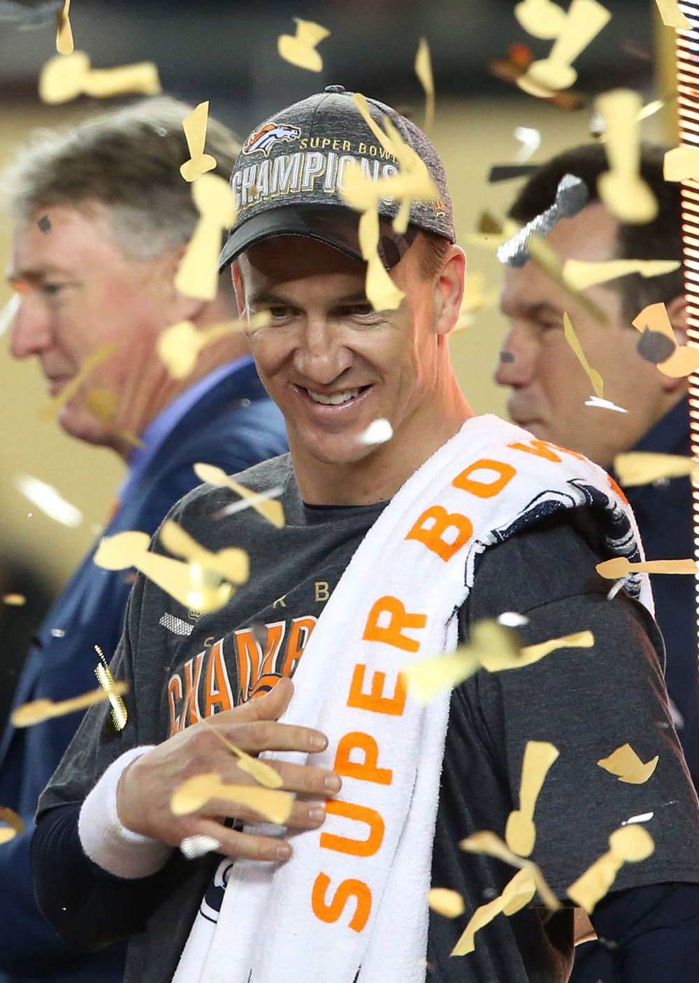 Victorious Peyton Manning
NFL 2015/16 Superbowl 50 Denver Broncos v Carolina Panthers Levi's Stadium, Santa Clara, America - 07 Feb 2016
The Denver Broncos beat the Carolina Panthers.