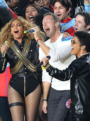 Beyonce, Bruno Mars, Chris Martin