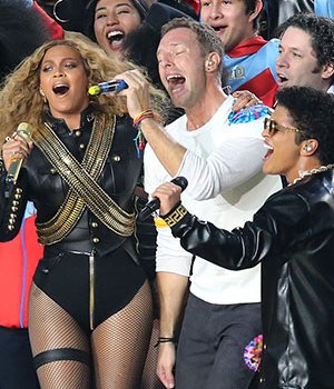 Beyonce, Bruno Mars, Chris Martin