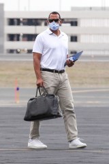 Hartford, CT  - *EXCLUSIVE*  - Alex Rodriguez was spotted deplaning from his private jet in Hartford as he made his way towards the ESPN studios for Sunday Night Baseball. Alex is looking sharp and suited up for business wearing a nice polo and beige slacks for the occasion. Looks like A-Rod is keeping busy amid recent split from now ex-fiancee Jennifer Lopez.

Pictured: Alex Rodriguez

BACKGRID USA 18 APRIL 2021 

BYLINE MUST READ: Patriot Pics / BACKGRID

USA: +1 310 798 9111 / usasales@backgrid.com

UK: +44 208 344 2007 / uksales@backgrid.com

*UK Clients - Pictures Containing Children
Please Pixelate Face Prior To Publication*