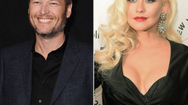 Christina Aguilera Blake Shelton Partying