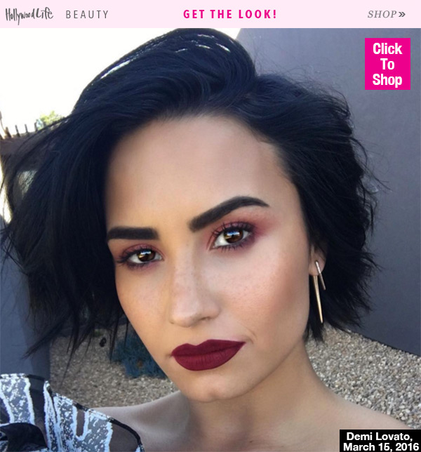 Demi Lovato Burgundy Makeup