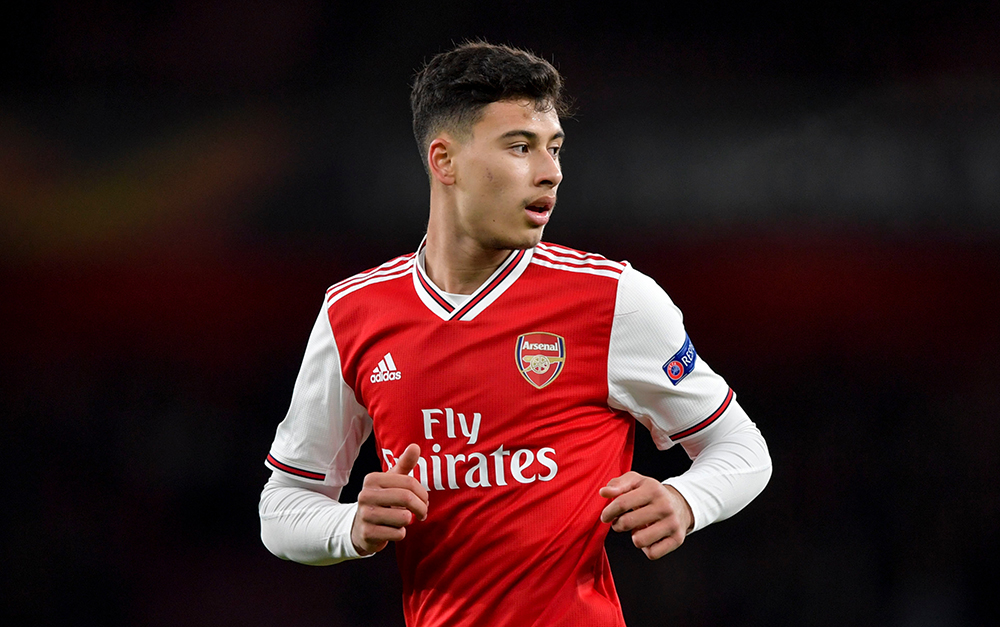 Editorial Use OnlyMandatory Credit: Photo by Simon Dael/BPI/Shutterstock (10485418fu)Gabriel Martinelli of ArsenalArsenal v Eintracht Frankfurt , UEFA Europa League, Group F, Football, Emirates Stadium, London, UK - 28 Nov 2019