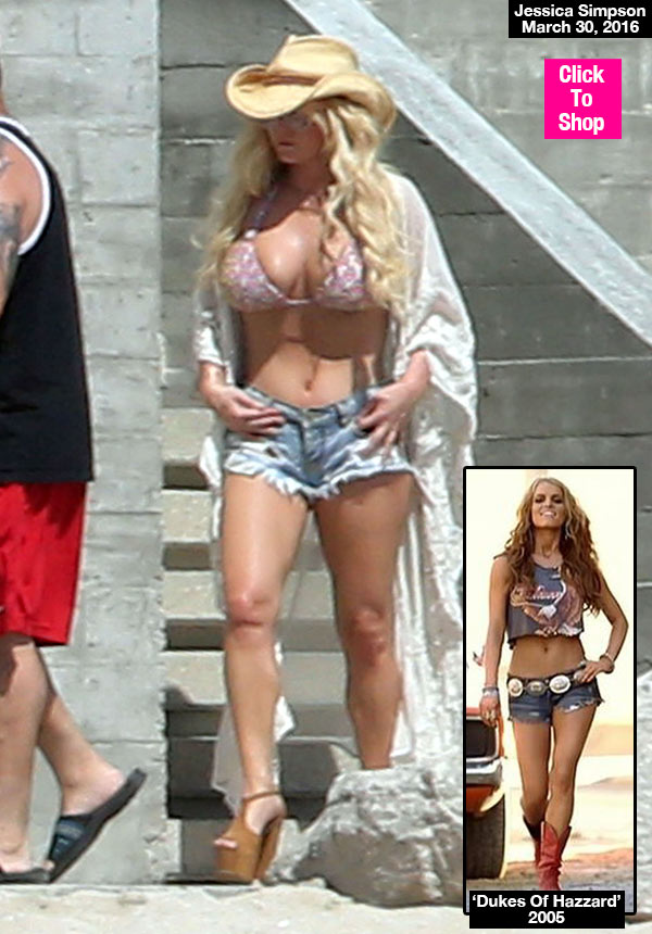 jessica simpson daisy dukes bikini pic