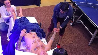 Justin Bieber Gets Massage