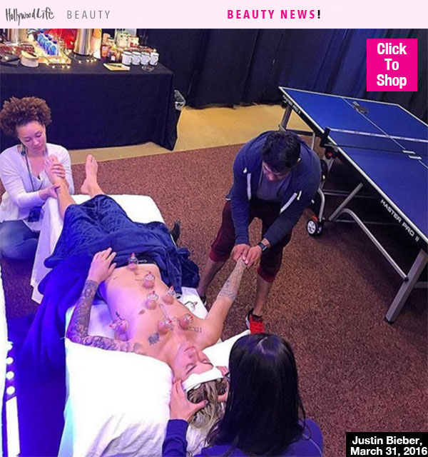 Justin Bieber Gets Massage