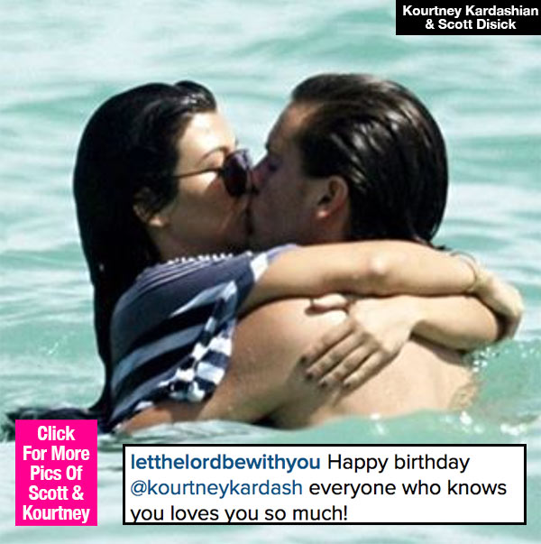 Scott Disick Kissing Kourtney Kardashian