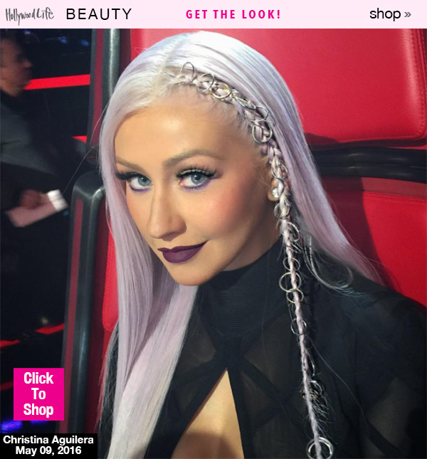 Christina Aguilera Purple Makeup