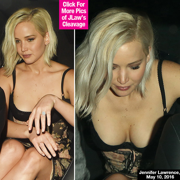 jennifer lawrence plunging dress