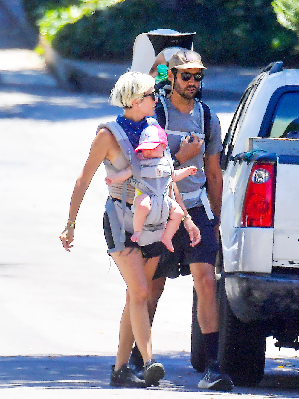 EXCLUSIVE: Kristen Wiig and her husband Avi Rothman take a morning hike with their twins