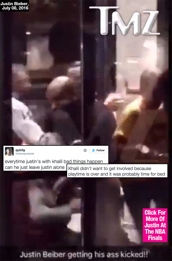 Khalil Leaves Justin Bieber Fight