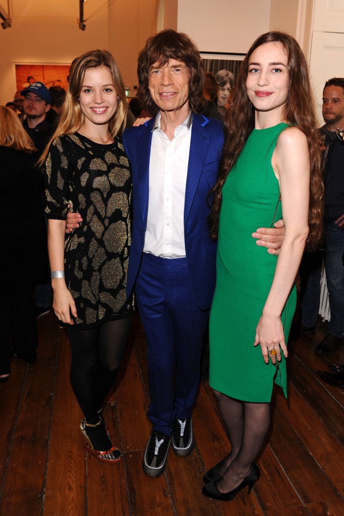 Mick Jagger With Georgia & Elizabeth