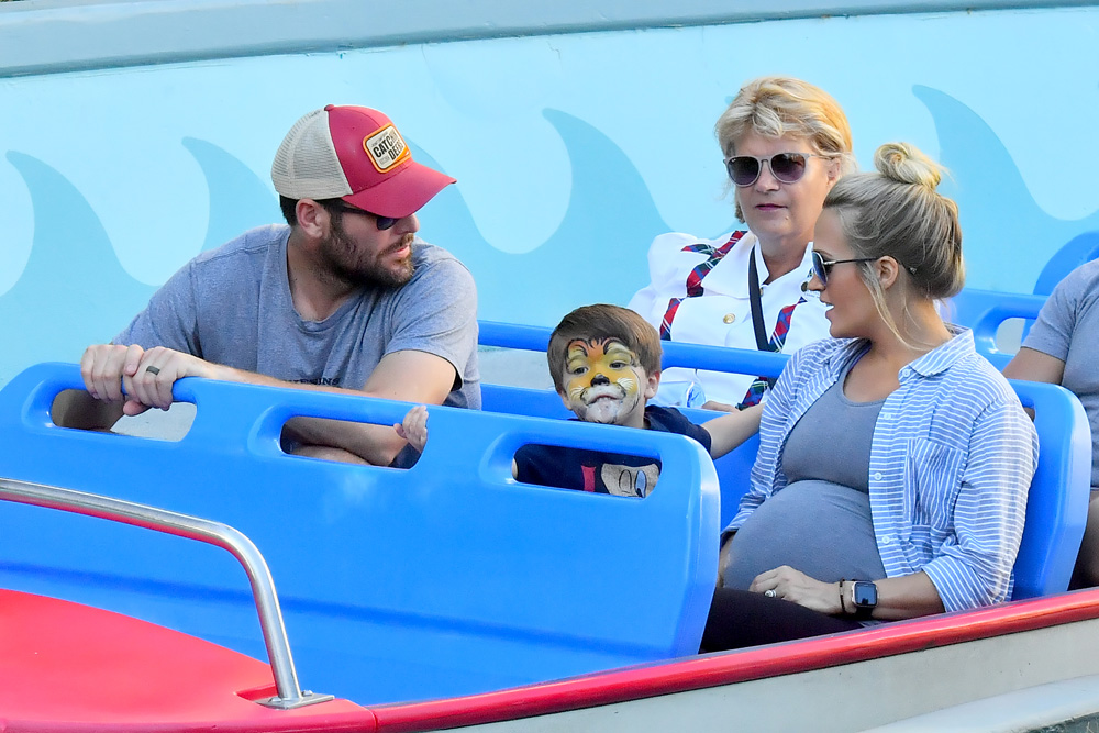 EXCLUSIVE: Carrie Underwood and Mike Fisher take their son on his first trip to Disneyland