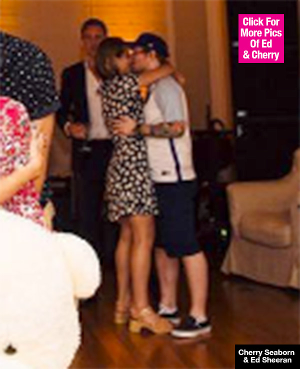 Ed Sheeran Kisses Girlfriend