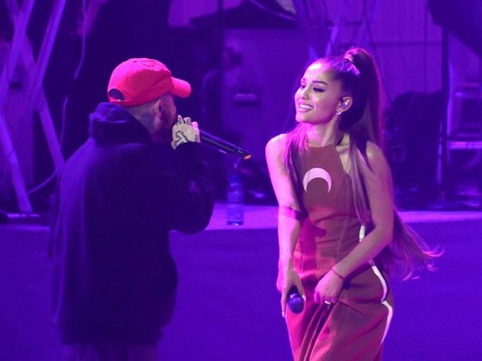 Ariana Grande Smiling at Mac Miller