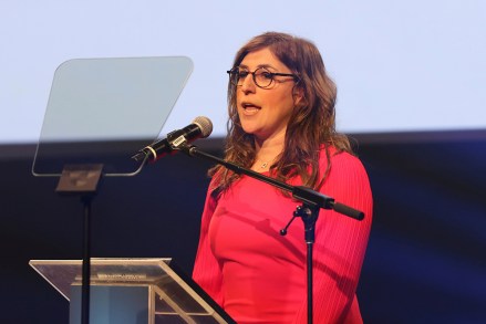 Mayim Bialik speaks at the Israeli Consulate in LA event to Celebrate the 70th Anniversary of Israel at Universal Studios, in Los Angeles
Israeli Consulate in LA to Celebrate the 70th Anniversary of Israel, Los Angeles, USA - 10 Jun 2018