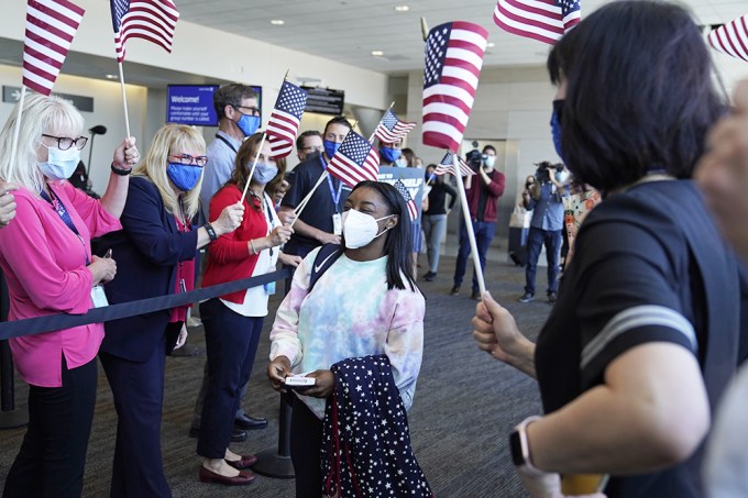 Simone Biles Leaving For Tokyo (2021)