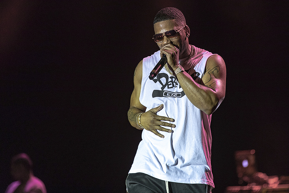 Rapper Nelly (Cornell Iral Haynes Jr.) during Summerfest Music Festival at Henry Maier Festival Park on June, 28 2018, in Milwaukee, Wisconsin (Photo by Daniel DeSlover/Sipa USA)(Sipa via AP Images)