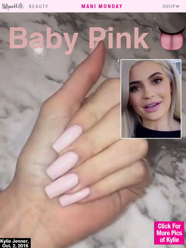 Kylie Jenner Baby Pink Manicure