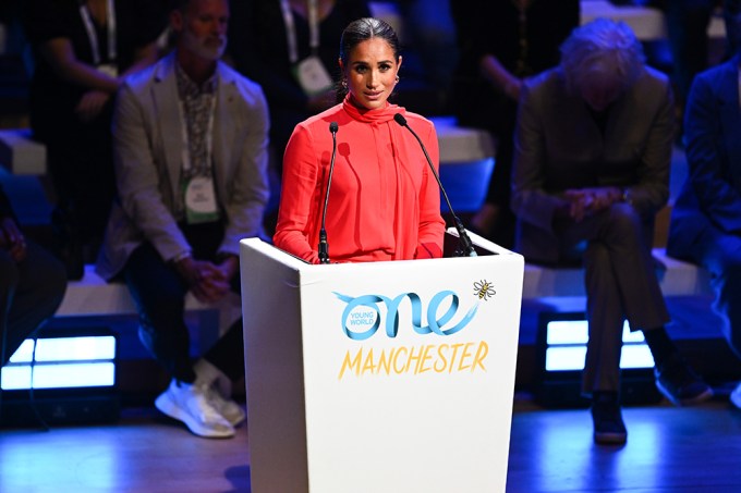 Meghan Markle gives a speech