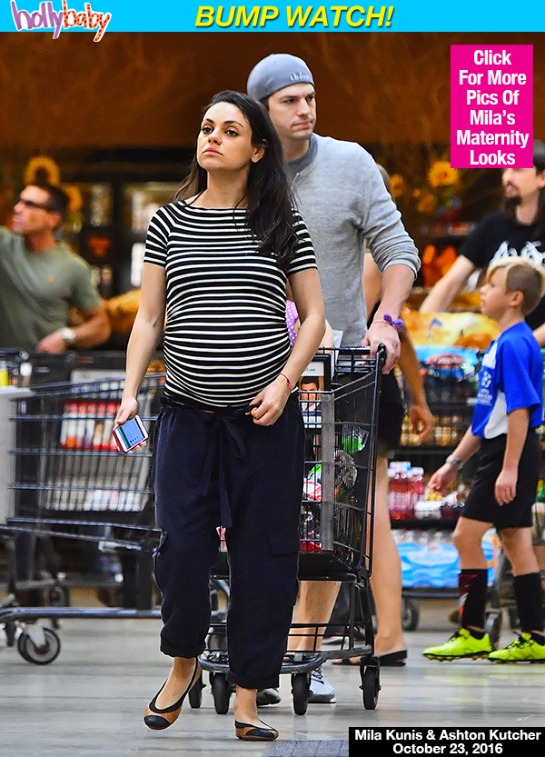 Ashton Kutcher Mila Kunis Shopping Pregnant