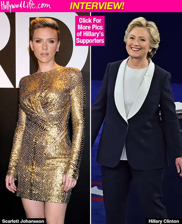 Scarlett Johansson Supports Hillary Clinton