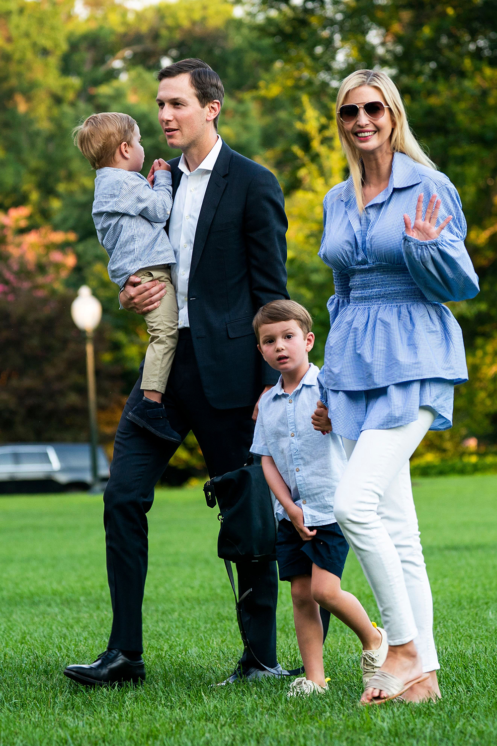 Kushners returns to the White House from Bedminster after weekend stay, Washington, USA - 29 Jul 2018