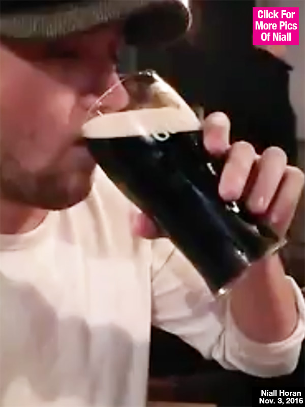 Niall Horan Chugs Beer