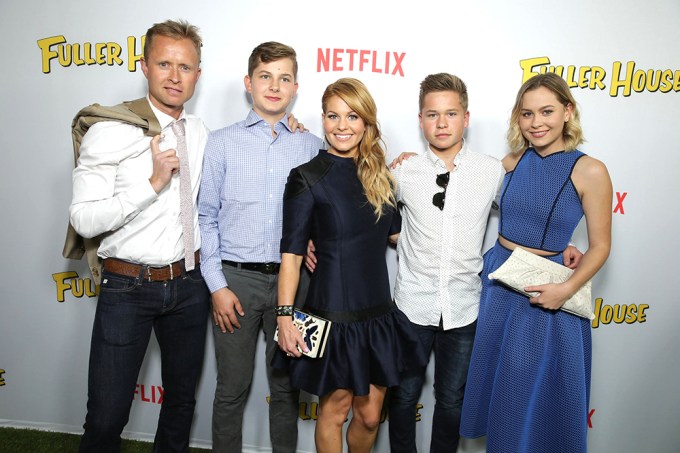 Candace with her family at the Netflix premiere of ‘Fuller House’