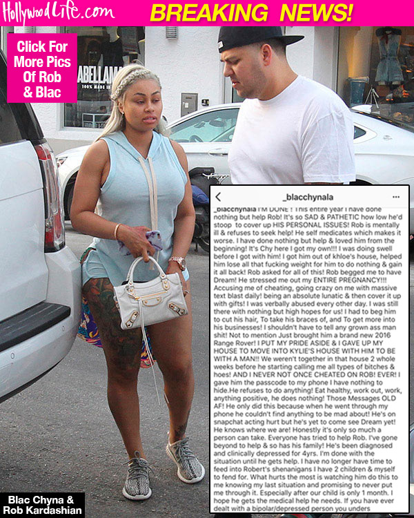 Blac Chyna Disses Rob Kardashian