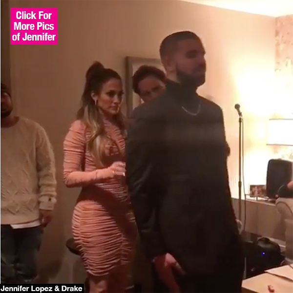 Jennifer Lopez Drake Trust Fall