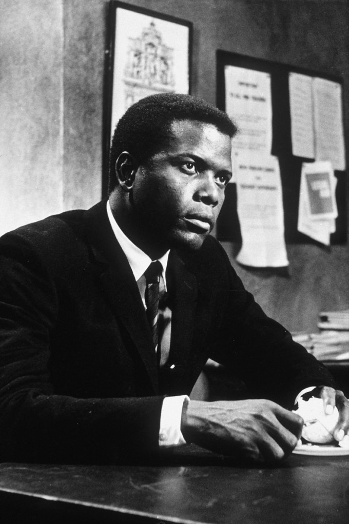 Sidney Poitier Looks Serious