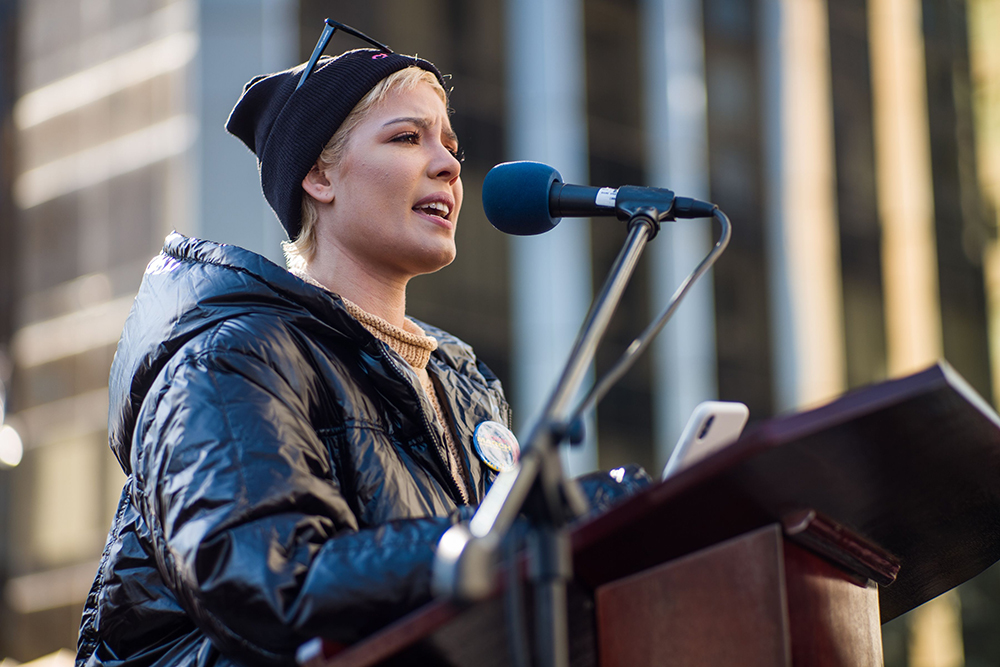 Women's March rally, New York, USA - 20 Jan 2018