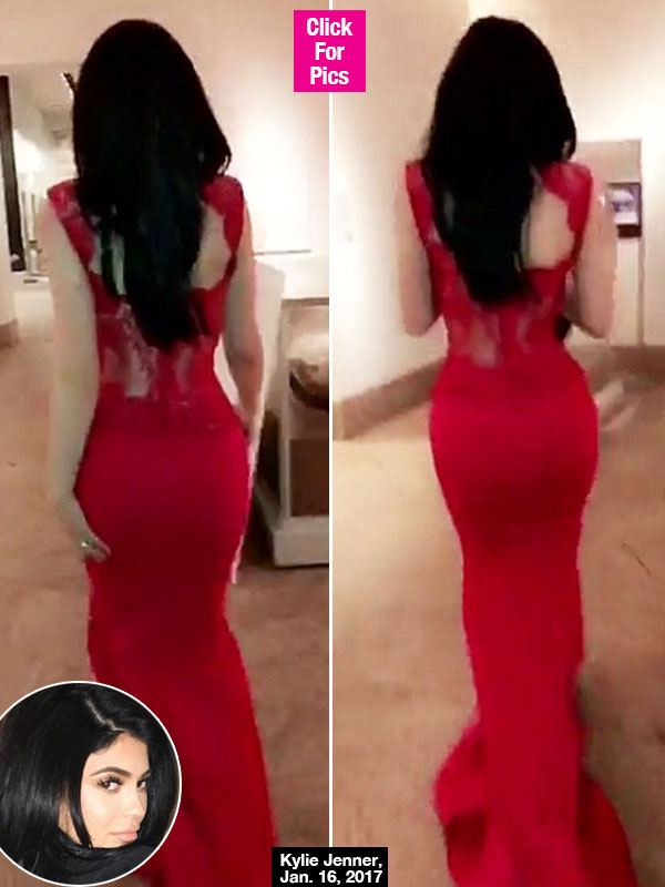 kylie jenner red gown