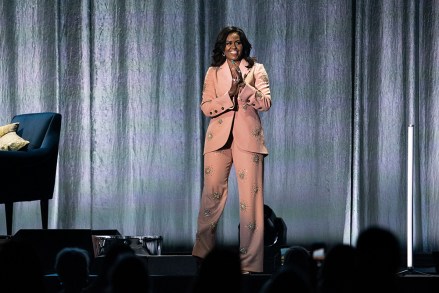 Michelle Obama visits the Royal Arena in connection with her book tour for her biography 'Becoming' in Copenhagen, Denmark, 09 April 2019. In her book, she tells about life as America's first African American first lady.
Michelle Obama visits Copenhagen, Denmark - 09 Apr 2019