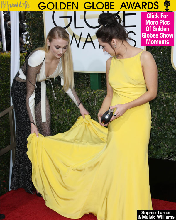 Sophie Turner Fixes Maisie Williams Dress