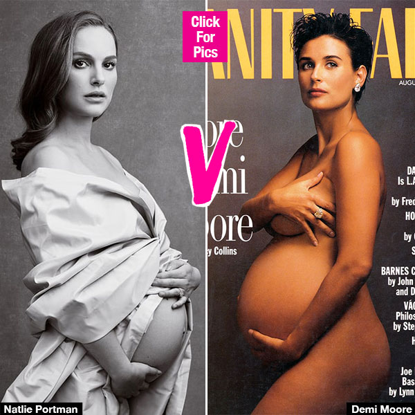 Natalie Portman Bare Baby Bump