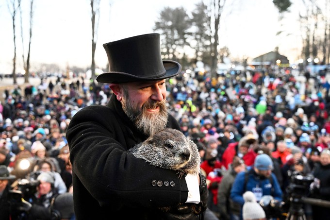 Punxsutawney Phil Celebrating Groundhog Day 2023