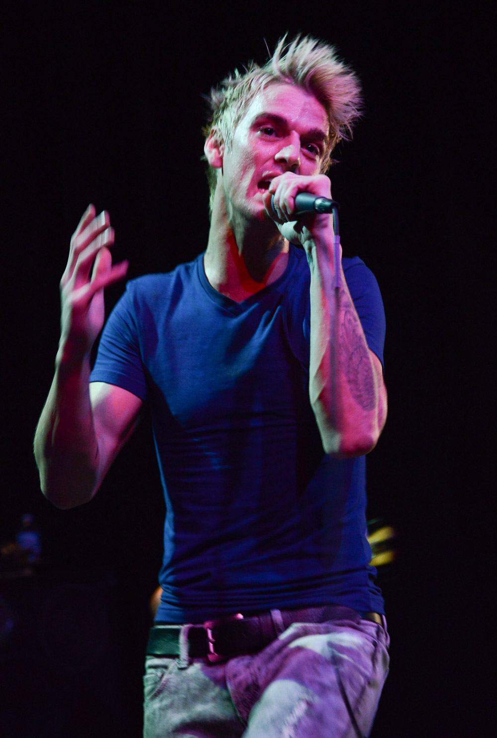 Aaron Carter in concert at the Castle Theater, Bloomington, Illinois, America - 07 Oct 2013