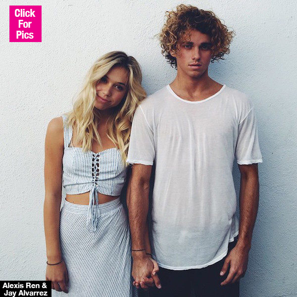 Alexis Ren Disses Jay Alvarrez